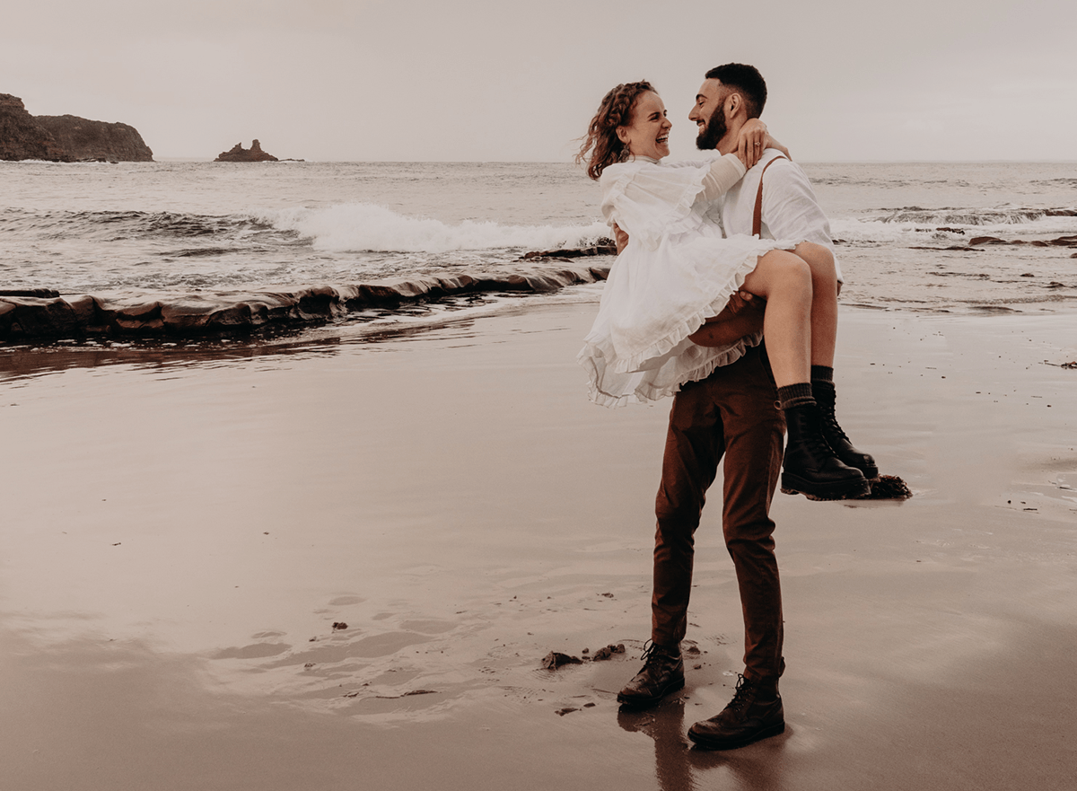 Adventure Awaits. Elopement couple